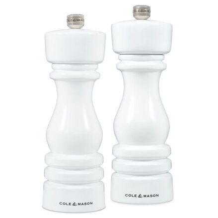 Sada mlýnků na sůl a pepř London White Gloss 18 cm
