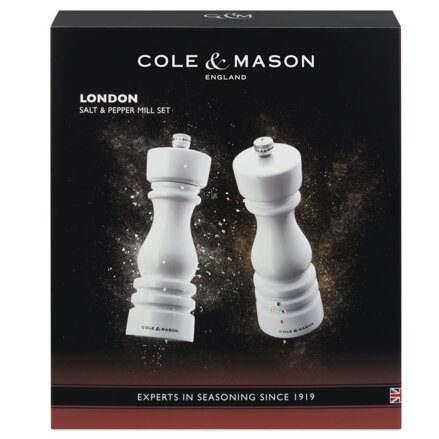 Sada mlýnků na sůl a pepř London White Gloss 18 cm