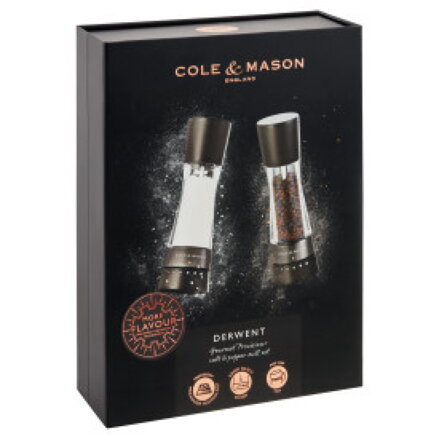 Cole&Mason sada mlýnků Derwent Black Wood na sůl a pepř