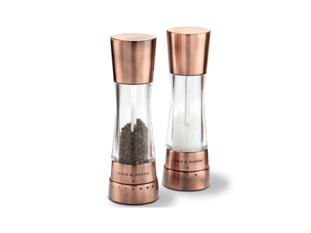 Cole & Mason Derwent Copper Gourmet Precision sada mlýnků na pepř a sůl