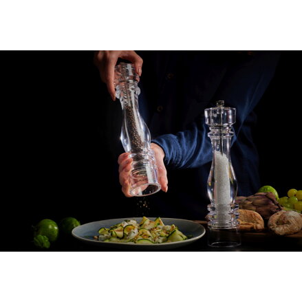 Cole & Mason sada mlýnků na sůl a pepř London Acrylic Precision+ 22 cm