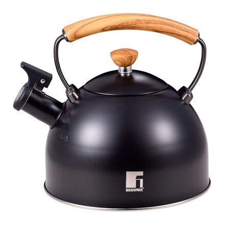 OCELOVÁ KONVICE S PÍŠKÁLKOU 2,3 L BERGNER