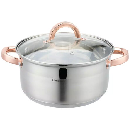  PARNÍ HRNEC 4 DÍLY 24 cm RŮŽOVÉ ZLATO