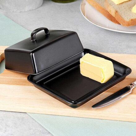 KERAMICKÁ MÁSLOVÁ MISKA ČERNÁ