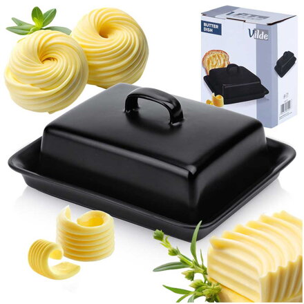 KERAMICKÁ MÁSLOVÁ MISKA ČERNÁ