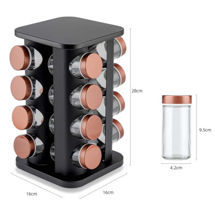 OTOČNÝ STOJAN NA KOŘENÍ 16 NÁDOB