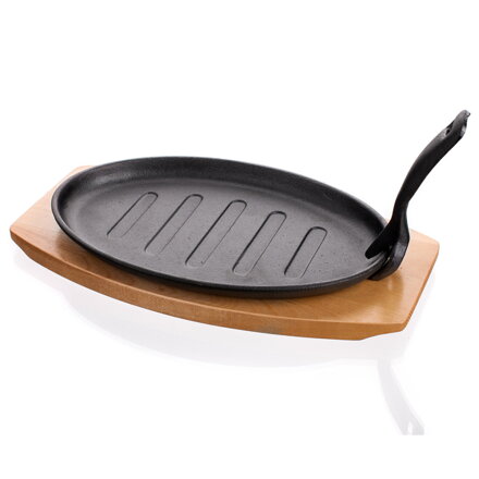 LITINOVÁ GRILOVACÍ PÁNEV S PRKNEM BANQUET GRADA