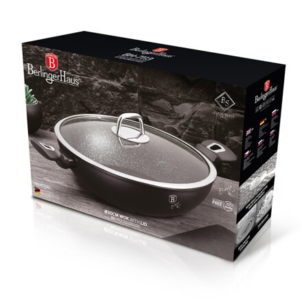 ŽULA WOK 30cm BERLINGER HAUS ČERNÁ STŘÍBR.