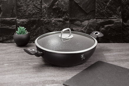 ŽULA WOK 30cm BERLINGER HAUS ČERNÁ STŘÍBR.