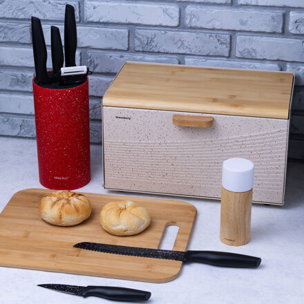 Sada 5 kuchyňských nožů se škrabkou