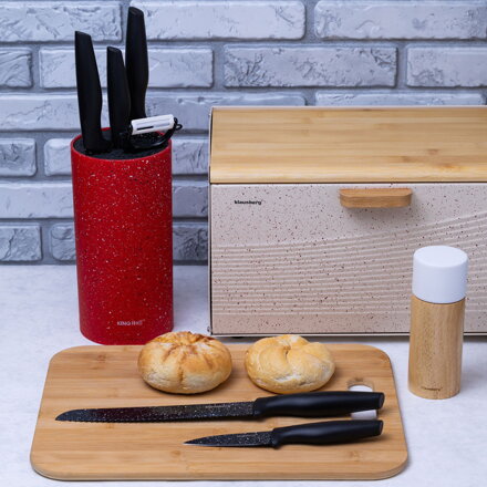 Sada 5 kuchyňských nožů se škrabkou