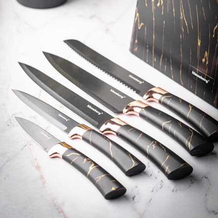 SADA 5 KUCHYŇSKÝCH NOŽŮ V BLOKU