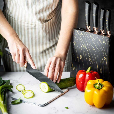 SADA 5 KUCHYŇSKÝCH NOŽŮ V BLOKU