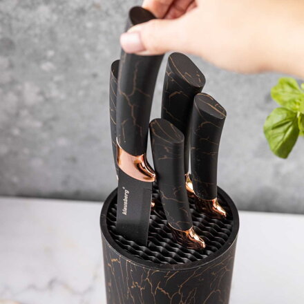 SADA 5 KUCHYŇSKÝCH NŮŽŮ VE STOJANKU