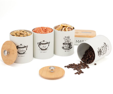 Sada 4 kuchyňských nádob a máslenka