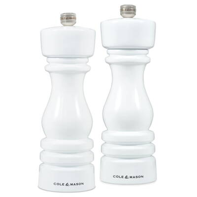 Sada mlýnků na sůl a pepř London White Gloss 18 cm