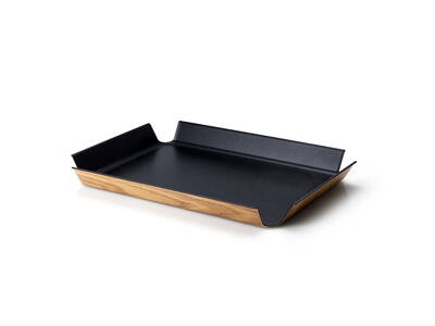 Protiskluzový servírovací podnos 45cm, černý
