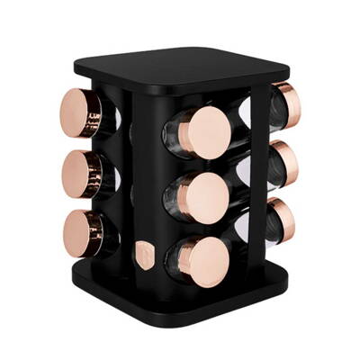 Otočný stojan na koření 12 nádob BLACK ROSE